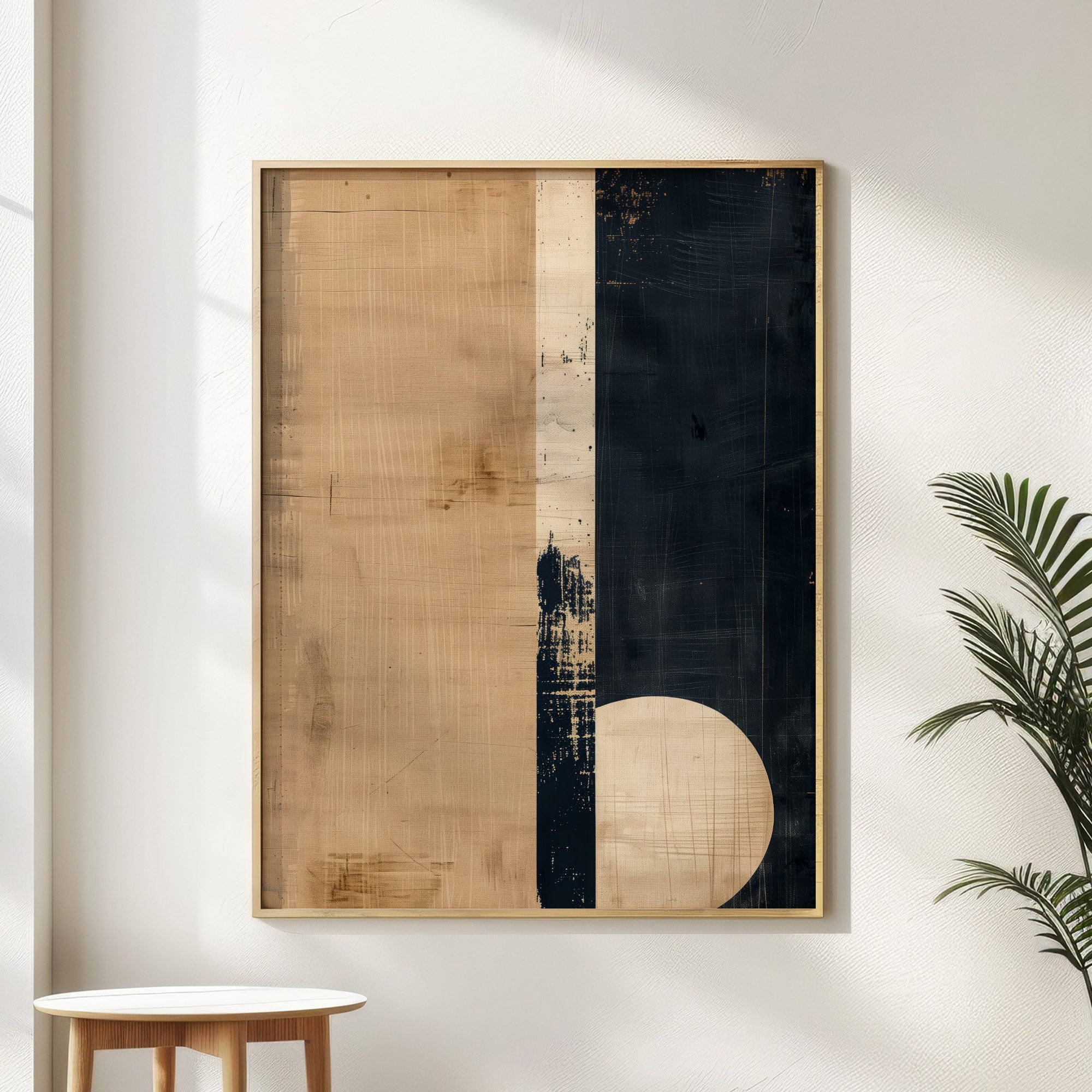 Wabi-sabi Art Brown Minimalist Plaster Art Black Abstract Texture Painting Beige Wall Decor Plaster Texture Wall Art Minimalist Art Brown 3D Oil  Plaster Wall Art On Canvas