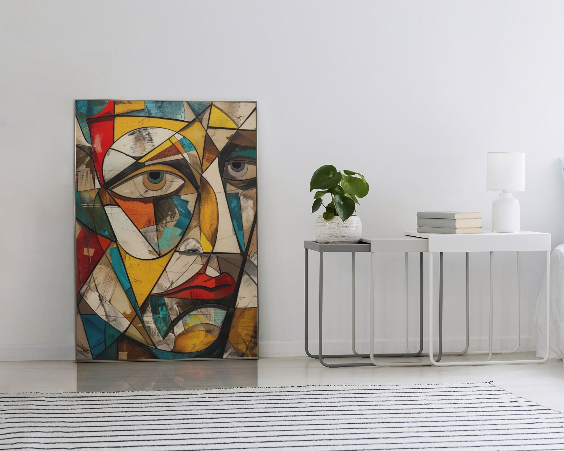 Large Abstract Human Painting nordic 3D Oil Painting On Canvas colorful Painting original Boho Painting minimalist Art neutral Abstract Painting Minimalist Plaster Art Abstract Texture Painting