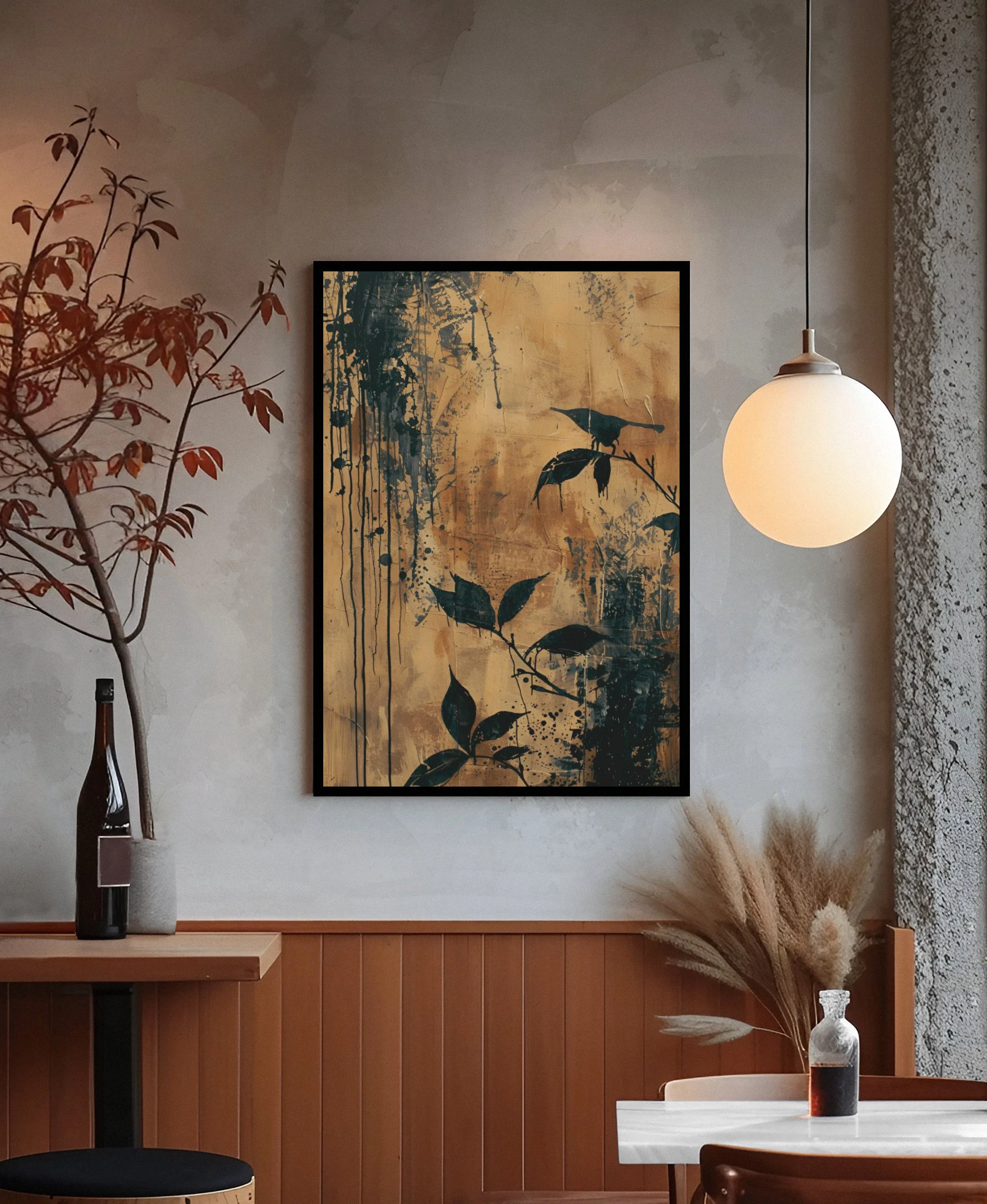 Wabi-sabi Art Brown Minimalist Plaster Art Black Abstract Texture Painting Beige Wall Decor Plaster Texture Wall Art Minimalist Art Brown 3D Oil  Plaster Wall Art On Canvas