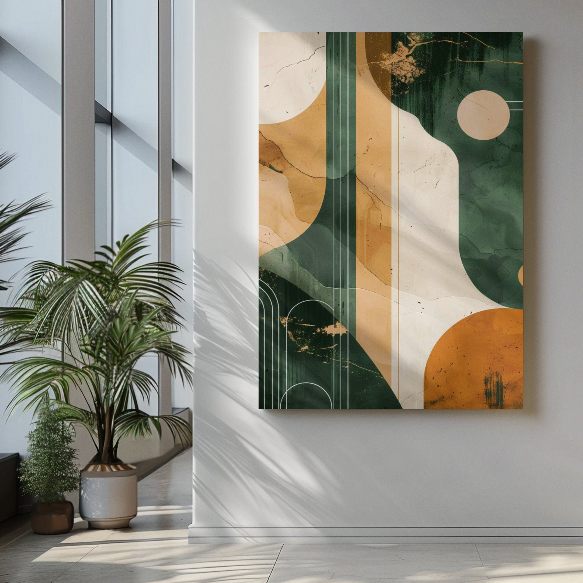 Large Abstract Painting nordic 3D Oil Plaster Painting On Canvas colorful Painting Colorful Wall Art  original Boho Texture Painting Green minimalist Art neutral Abstract Painting