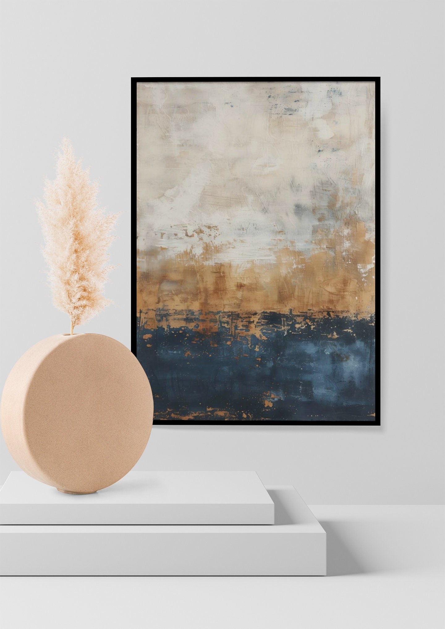 Wabi-sabi Art Brown Minimalist Plaster Art Black Abstract Texture Painting Beige Wall Decor Plaster Texture Wall Art Minimalist Art Brown 3D Oil  Plaster Wall Art On Canvas