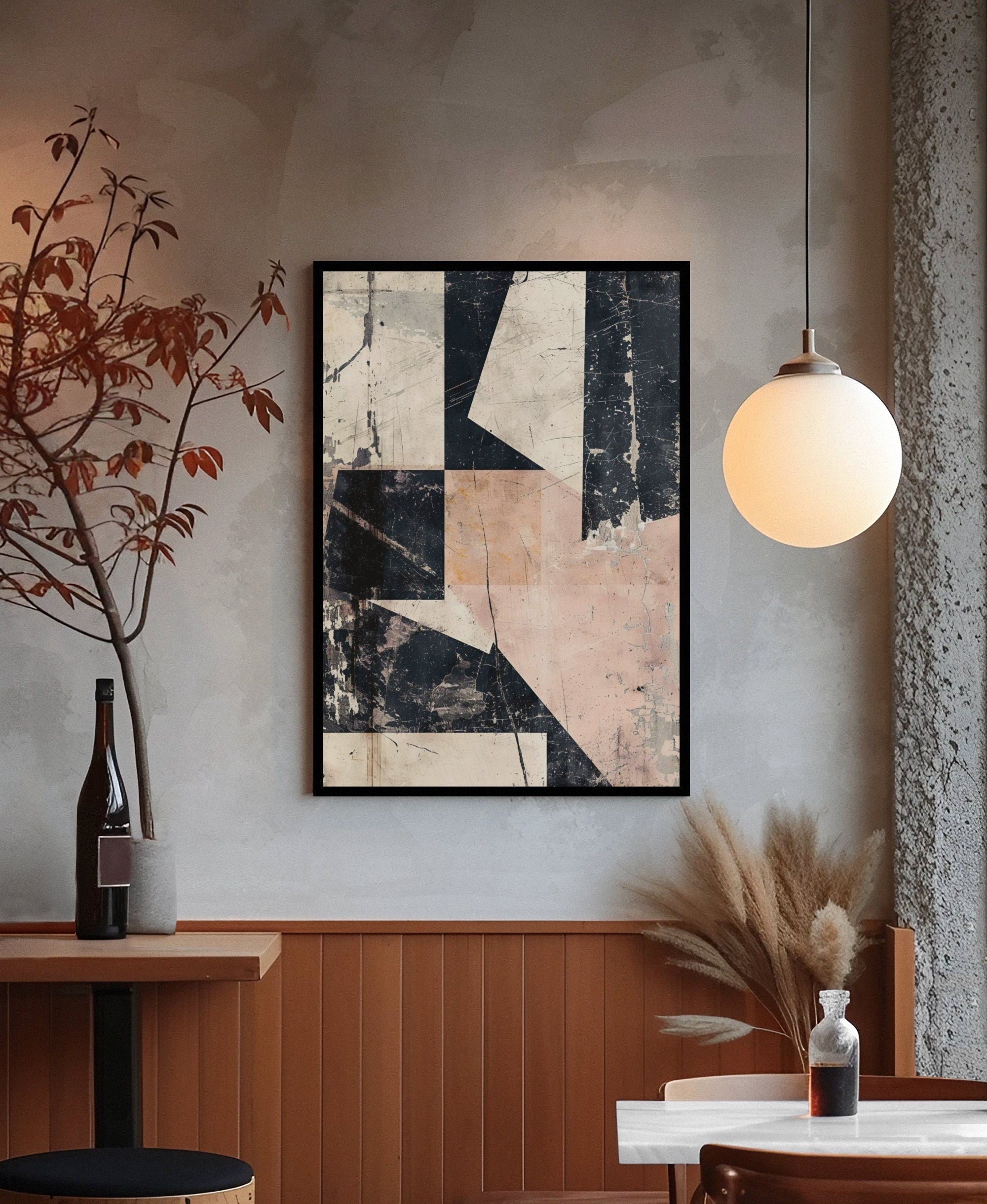 Wabi-sabi Art Brown Minimalist Plaster Art Black Abstract Texture Painting Beige Wall Decor Plaster Texture Wall Art Minimalist Art Brown 3D Oil  Plaster Wall Art On Canvas