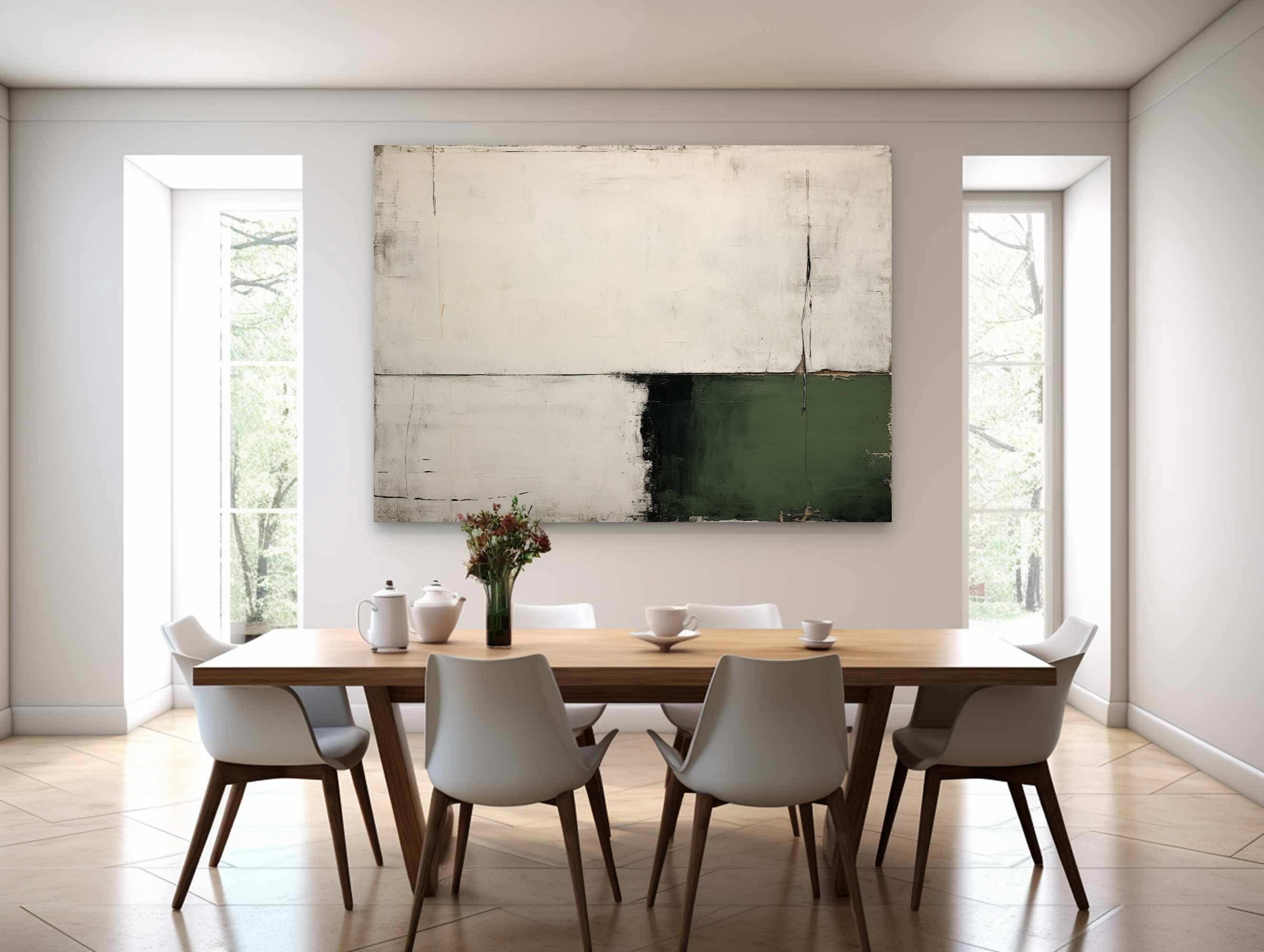 Large Green Abstract Painting Green Painting Texture Painting Green Minimalist Painting Minimalist Art Green Plaster Wall Art Mid Century 3D Oil Plaster Painting On Canvas colorful Painting Colorful Wall Art  original Boho Texture Painting minimalist Art neutral Abstract Painting