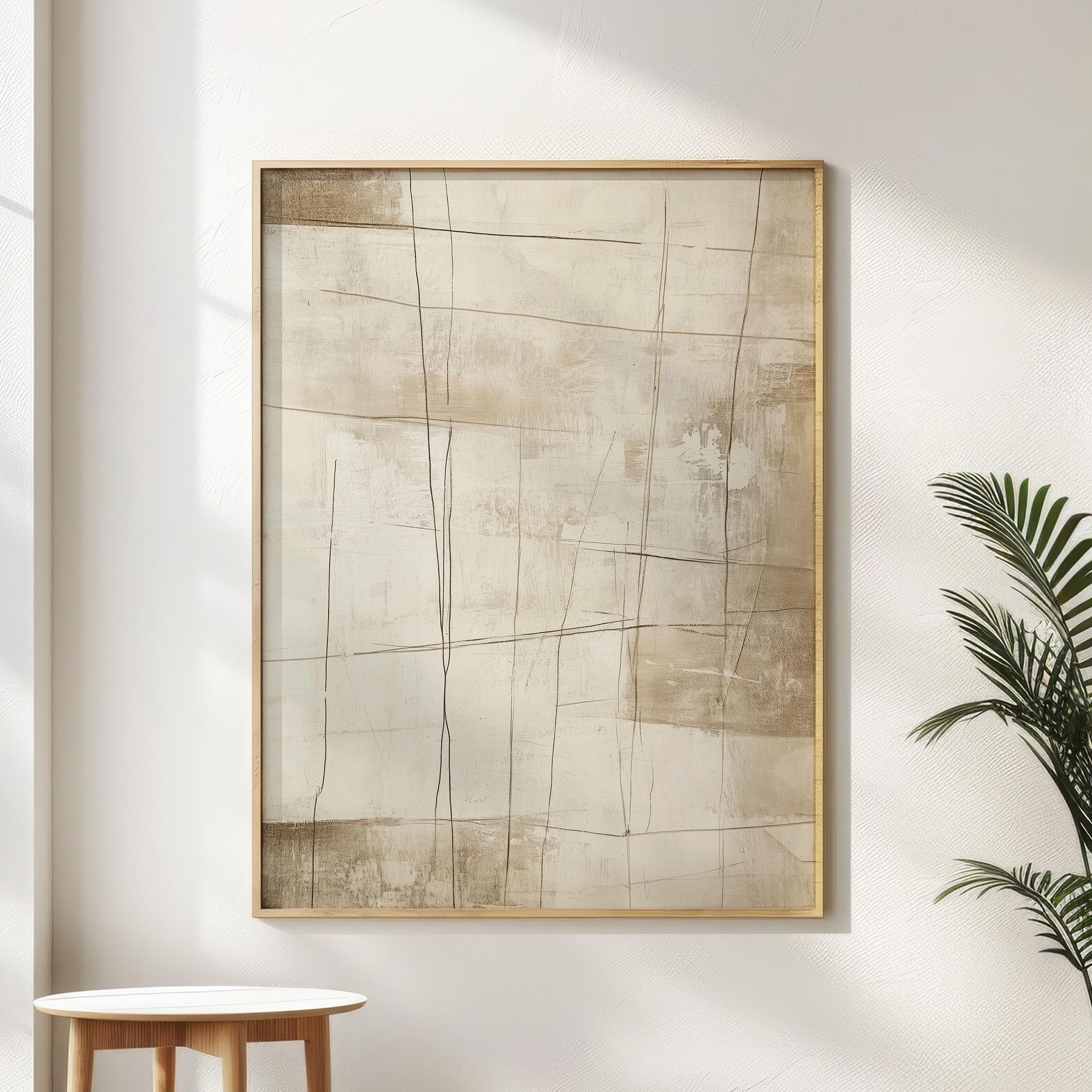 Wabi-sabi Art Brown Minimalist Plaster Art Beige Abstract Texture Painting Brown Wall Decor Plaster Texture Wall Art Minimalist Art Brown 3D Oil  Plaster Wall Art On Canvas