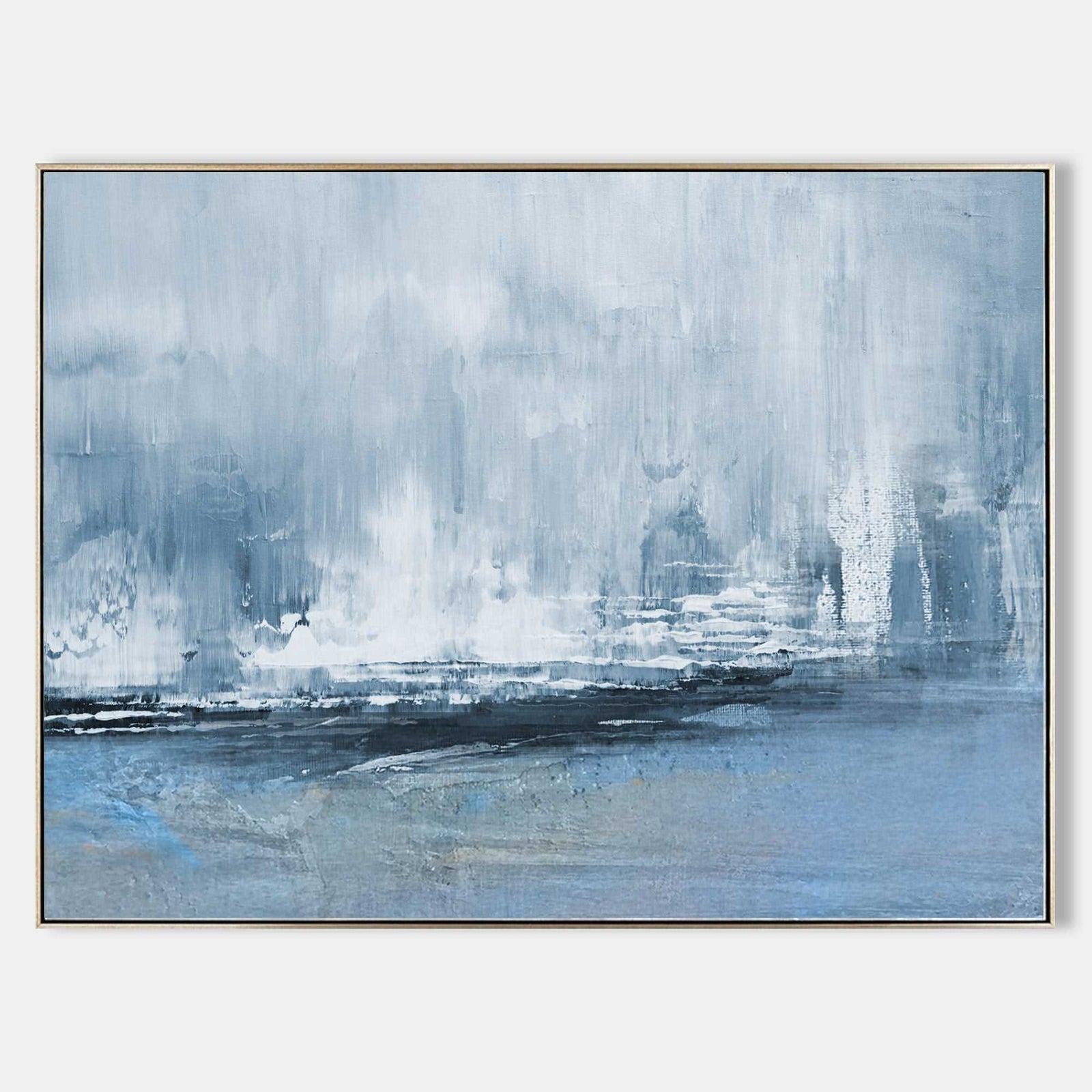 Blue Texture Painting Minimalist 3D Oil Plaster Wall Art On Canvas Earth Texture Home Decor Minimalist Wall Decor Minimalist Texture Art Porch Wall Decor